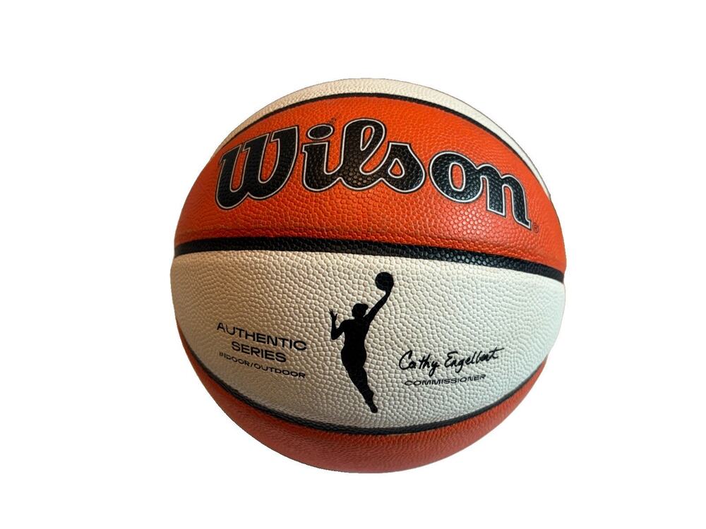 Wilson WNBA Authentic Series Outdoor Basketball Orange White Size 6 WTB5200
